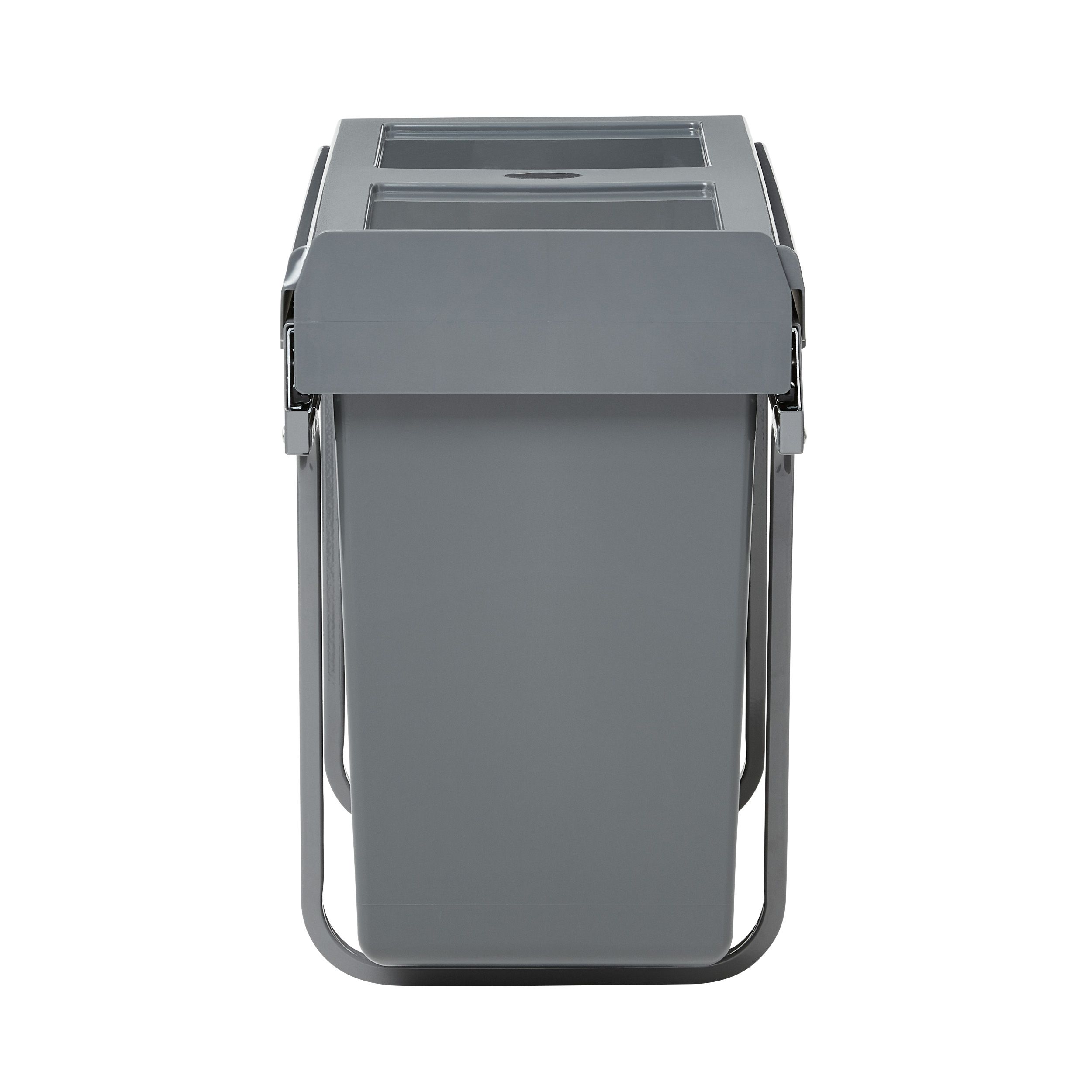 GoodHome Vigote Anthracite Integrated Kitchen Pull-out bin, - 26L