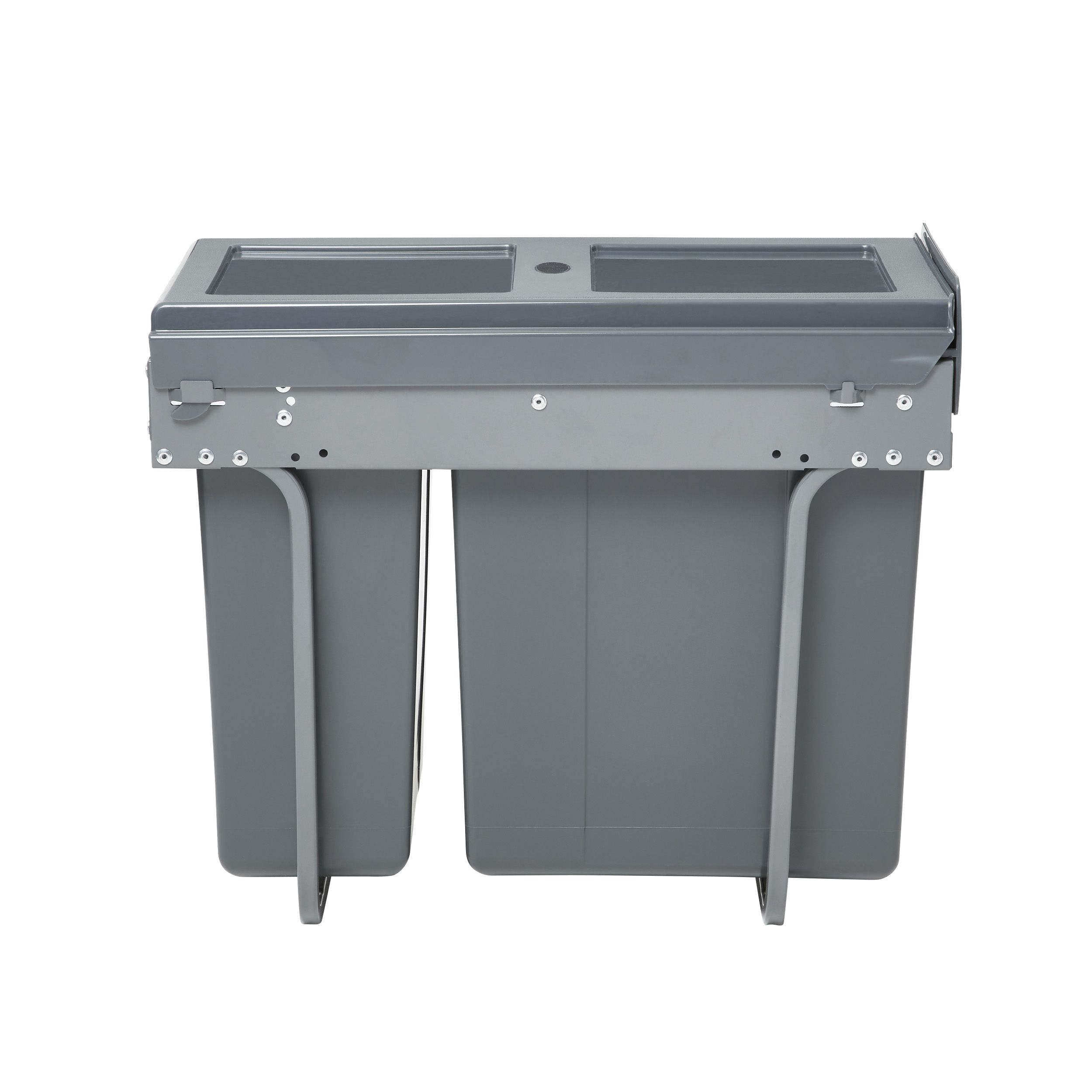 GoodHome Vigote Anthracite Integrated Kitchen Pull-out bin, - 26L