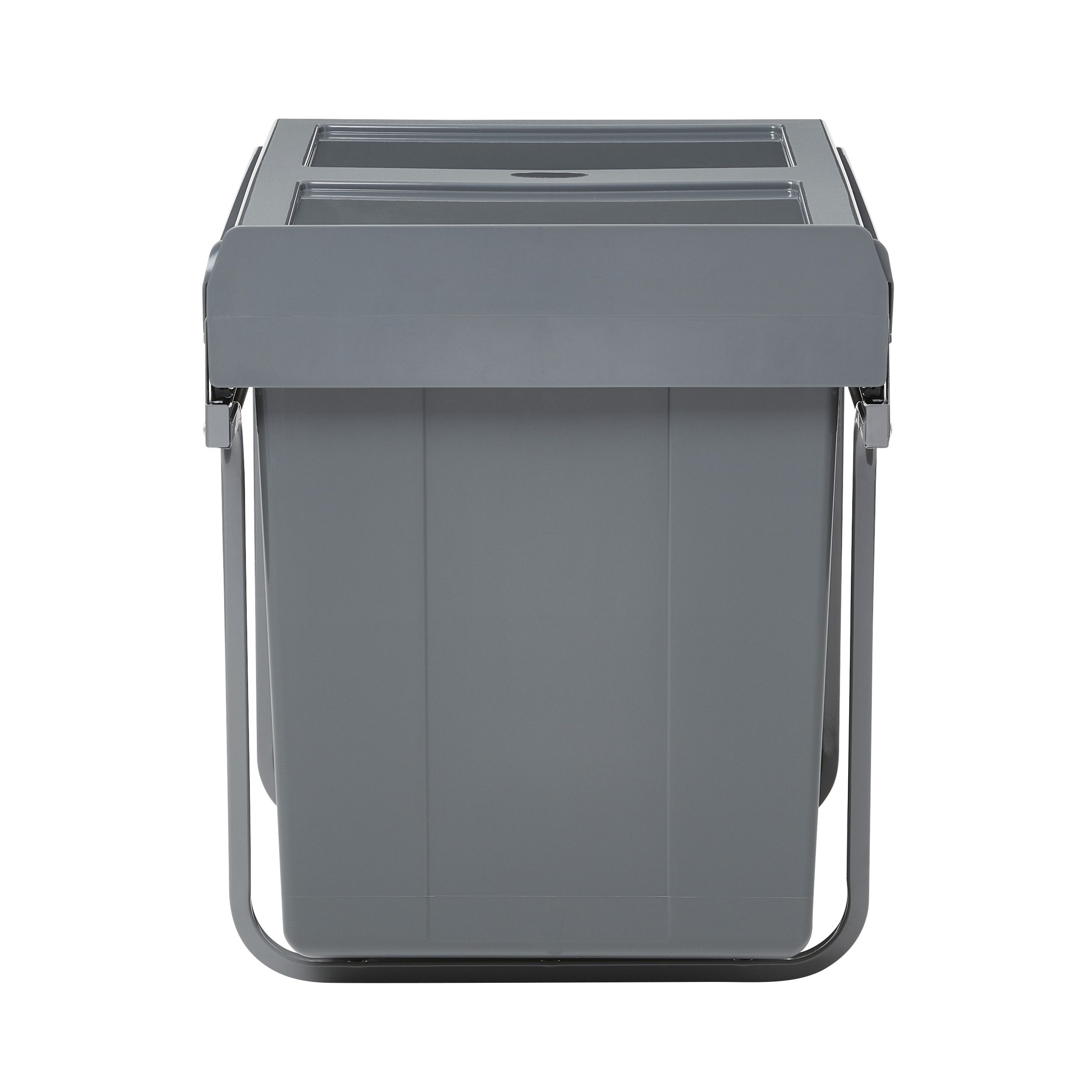 GoodHome Vigote Anthracite Integrated Kitchen Pull-out bin, - 36L