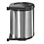 GoodHome Vigote Anthracite Metal effect Circular Integrated Kitchen Swing-out bin, 13L