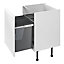 GoodHome Vigote Anthracite Silver effect Integrated Kitchen Pull-out bin, - 92L