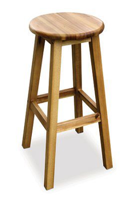 GoodHome Virginia Natural Stool, Pack of 2