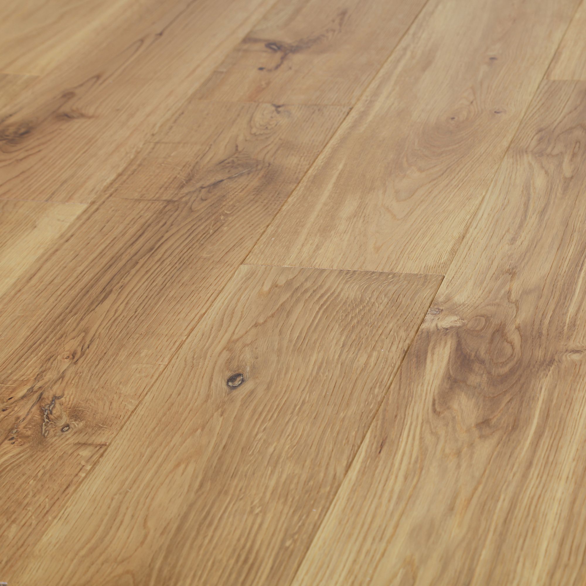GoodHome Visby Blonde Oak Solid wood flooring, 1.8m²