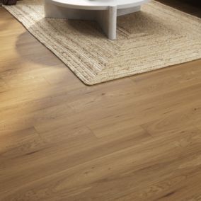 GoodHome Visby Modern Blond Oak Engineered Real wood top layer flooring, 1.35m²