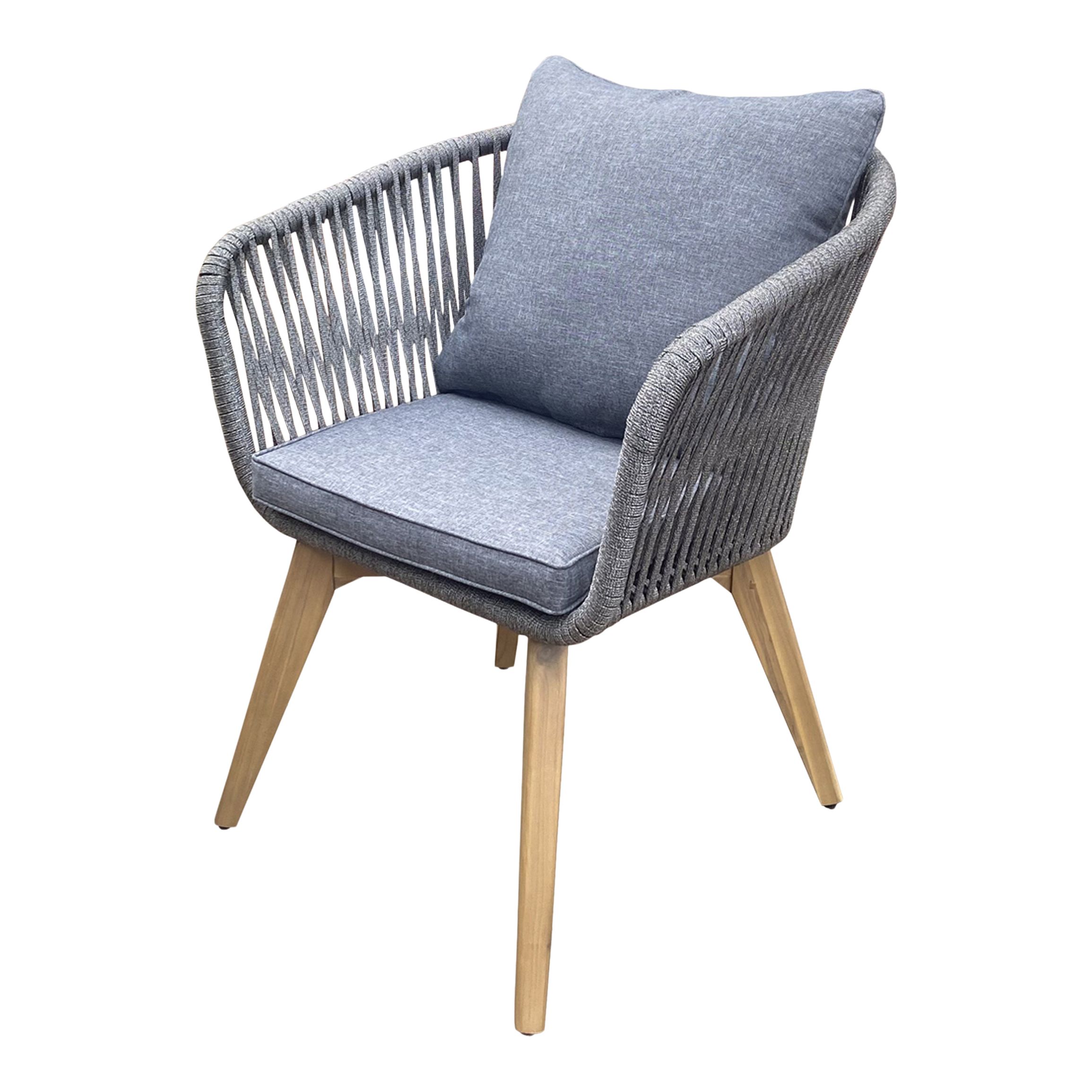GoodHome Vitello Grey & Natural 2 seater Bistro set - 5