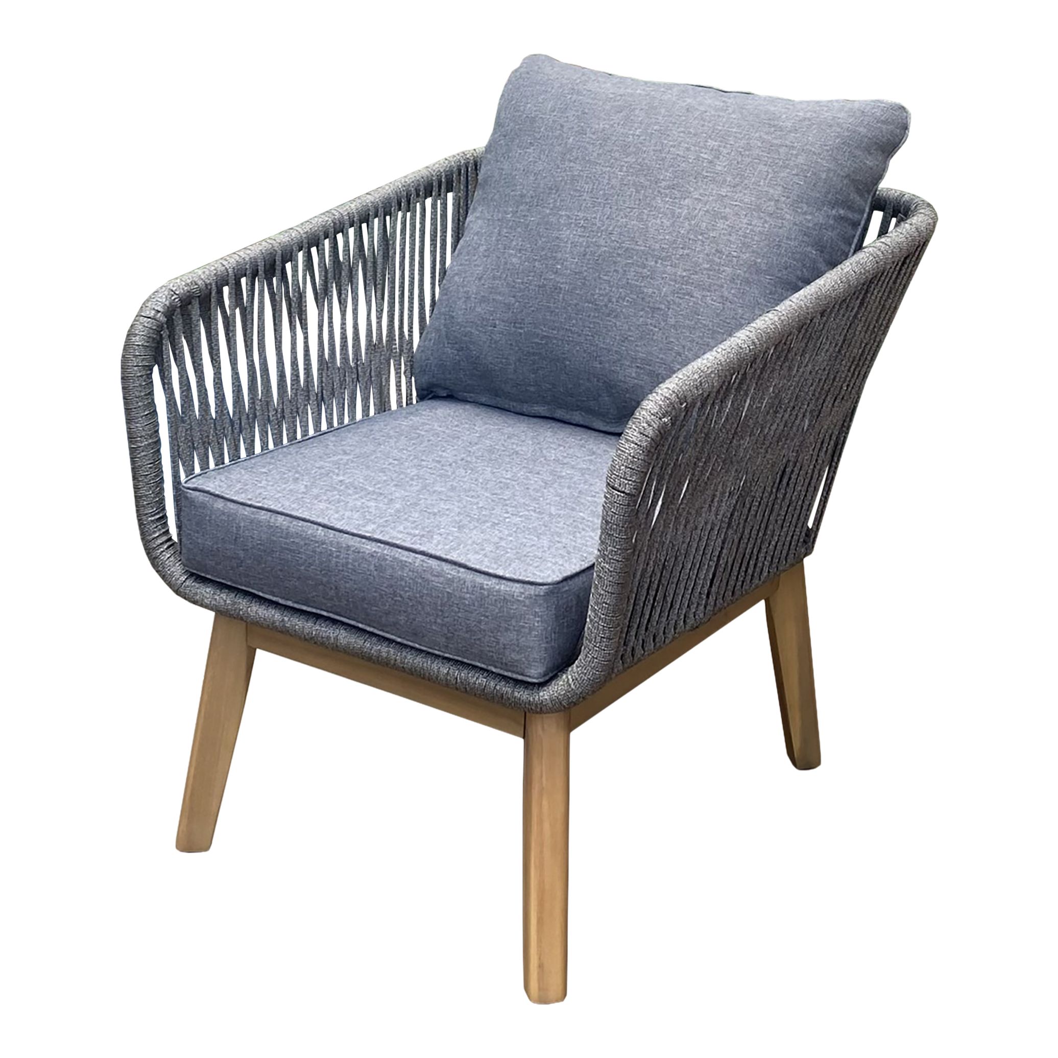 GoodHome Vitello Grey & Natural 4 Seater Coffee set - 5