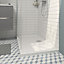 GoodHome Vorma Gloss White Rectangular Centre drain Shower tray (L)760mm (W)1200mm