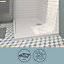 GoodHome Vorma Gloss White Rectangular Centre drain Shower tray (L)800mm (W)1200mm