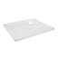 GoodHome Vorma Gloss White Rectangular Corner drain Shower tray (L)760mm (W)760mm