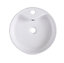 GoodHome Vorma White Round Counter-mounted Counter top Basin