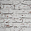 GoodHome Vulpin White Brick Smooth Wallpaper