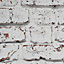 GoodHome Vulpin White Brick Smooth Wallpaper