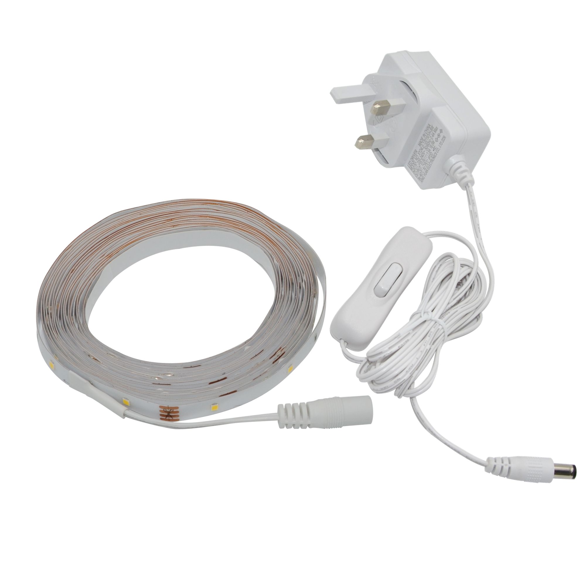 GoodHome Waldeck Mains-powered (plug-in) LED Neutral white Strip light IP20 2000lm 4000K (L)5m