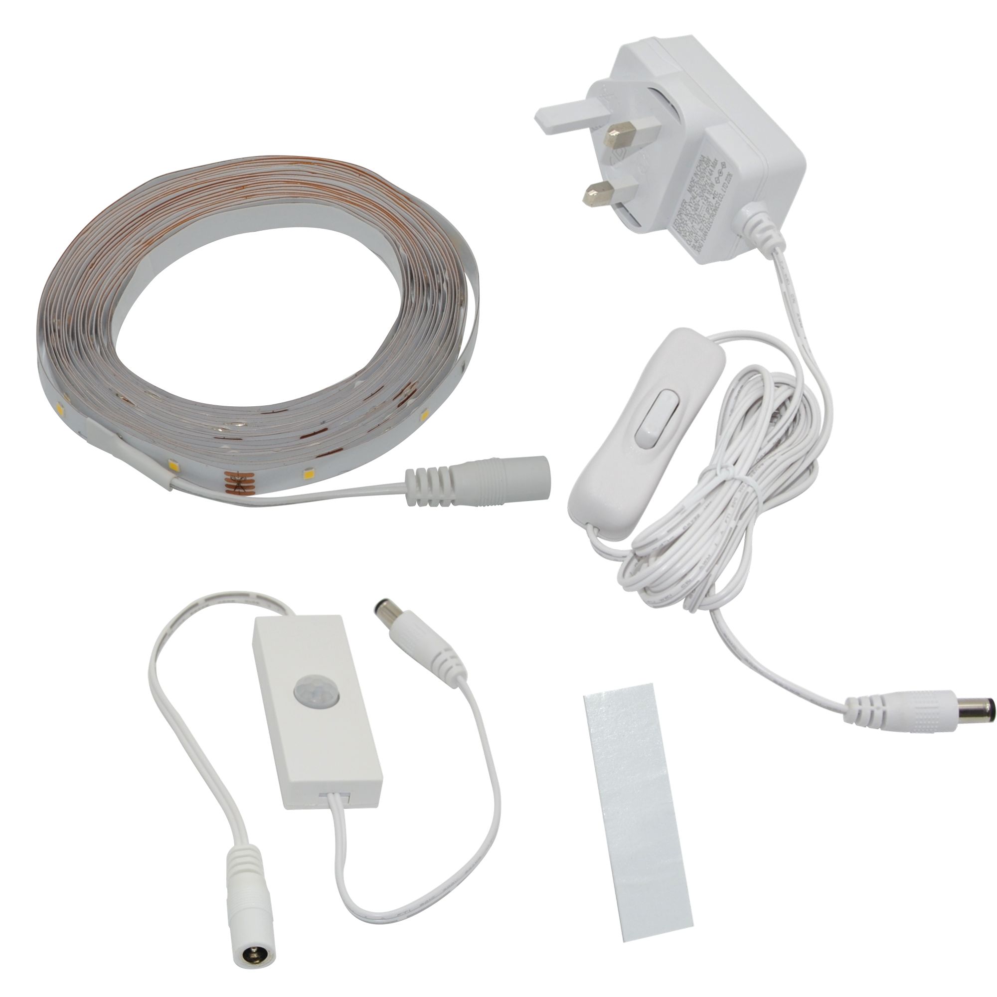 GoodHome Waldeck Mains-powered (plug-in) LED Neutral white Strip light PIR IP20 2000lm 4000K (L)5m