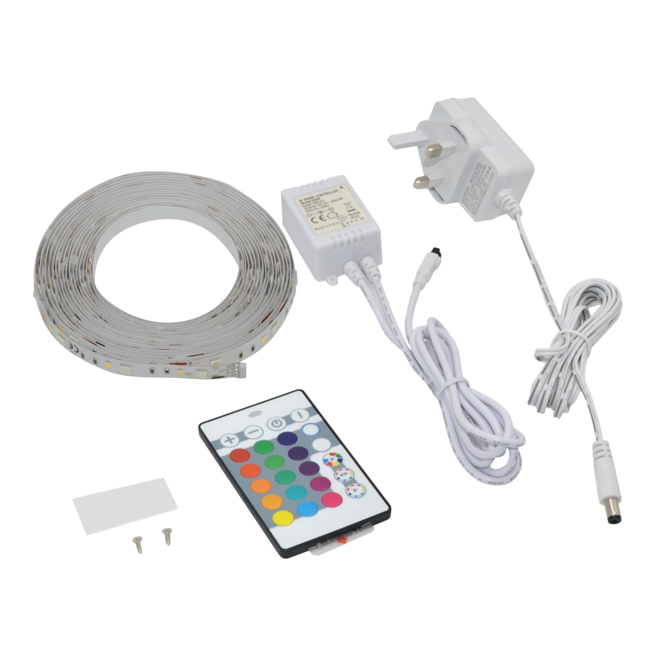 GoodHome Waldeck Mains-powered (plug-in) LED RGB & neutral white Strip light IP20 2000lm 4000K (L)5m