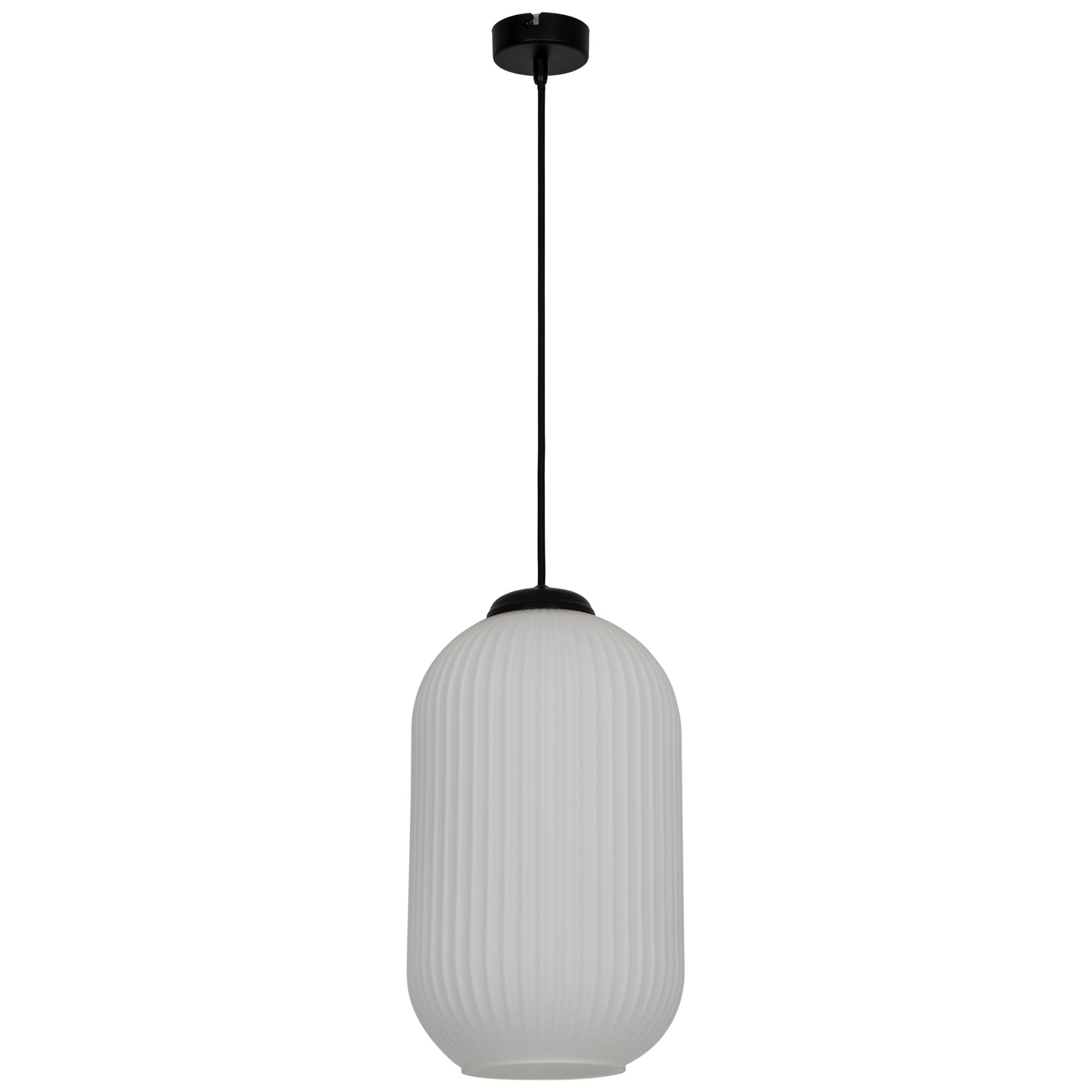 GoodHome Walgis White Chrome effect Pendant ceiling light, (Dia)200mm