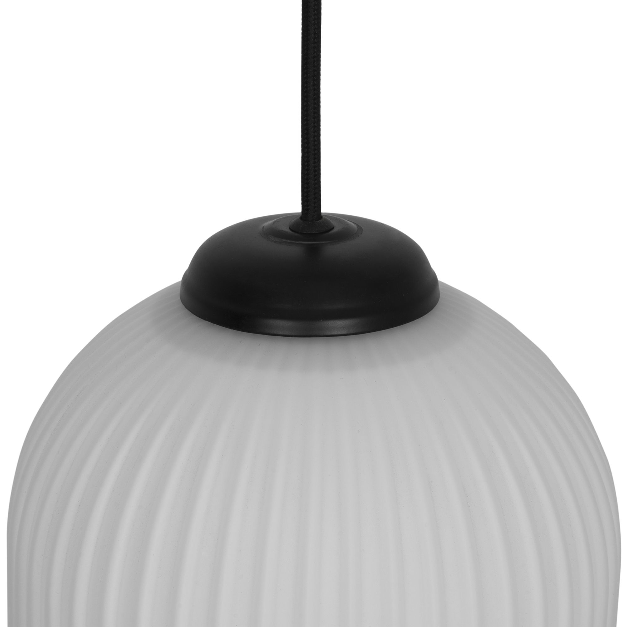 GoodHome Walgis White Chrome effect Pendant ceiling light, (Dia)200mm