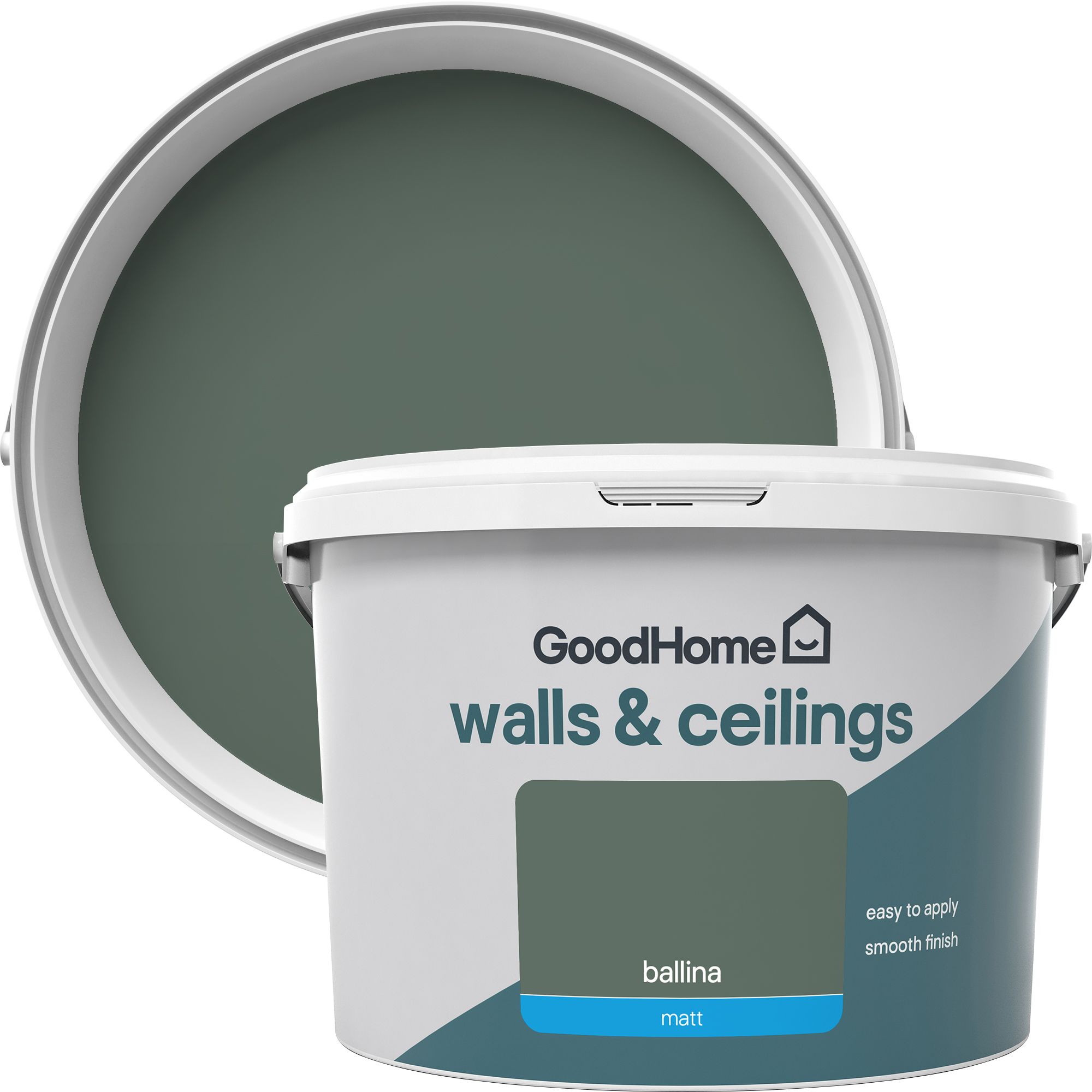 GoodHome Walls & ceilings Ballina Matt Emulsion paint, 2.5L DIY at B&Q