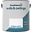 GoodHome Walls & Ceilings Brilliant white Vinyl matt Emulsion paint, 2.5L
