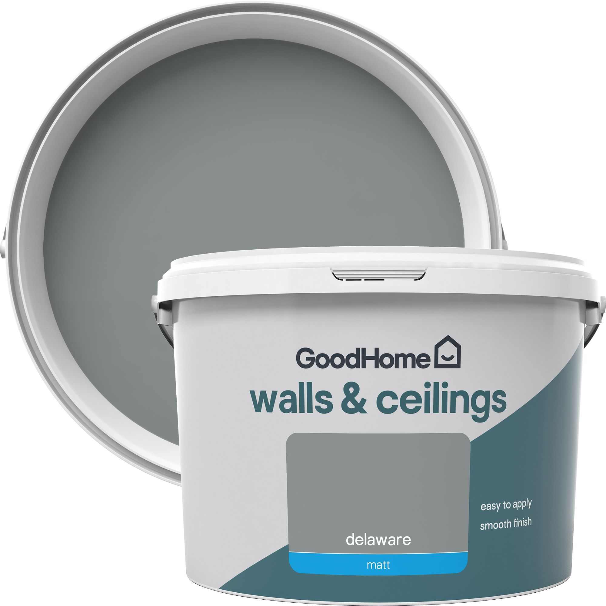 GoodHome Walls & ceilings Delaware Matt Emulsion paint, 2.5L DIY at B&Q