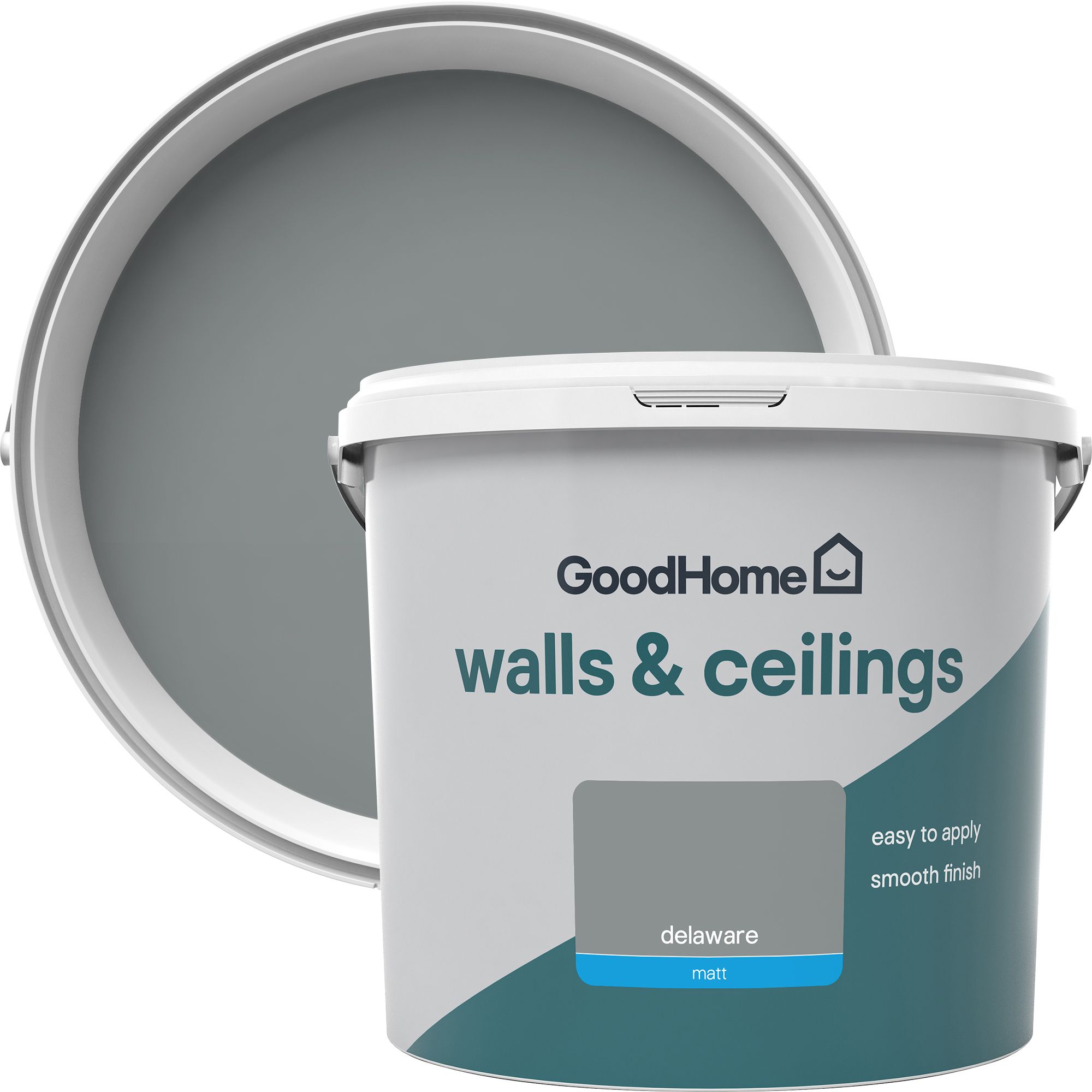 GoodHome Walls & ceilings Delaware Matt Emulsion paint, 5L DIY at B&Q
