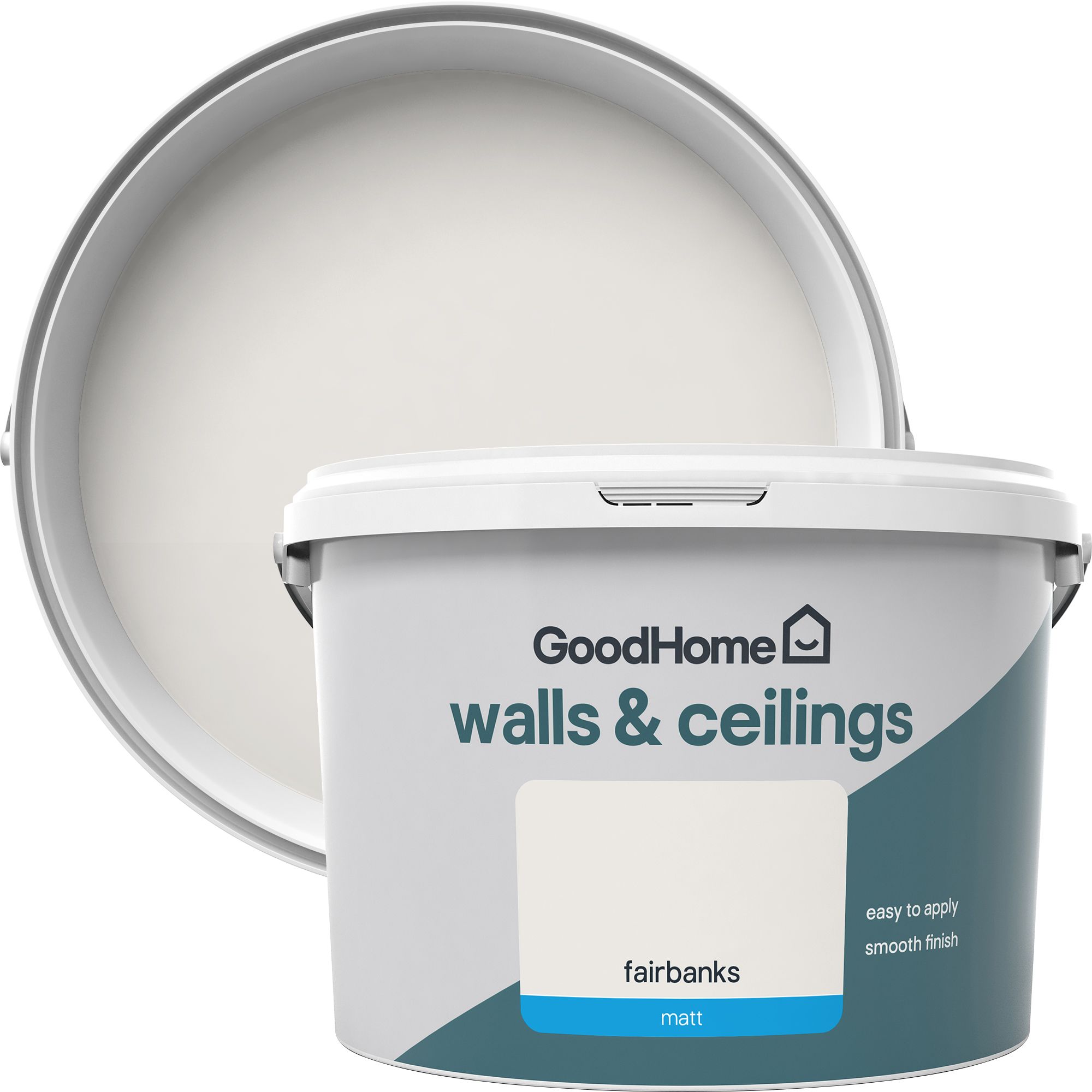 GoodHome Walls & ceilings Fairbanks Matt Emulsion paint, 2.5L DIY at B&Q
