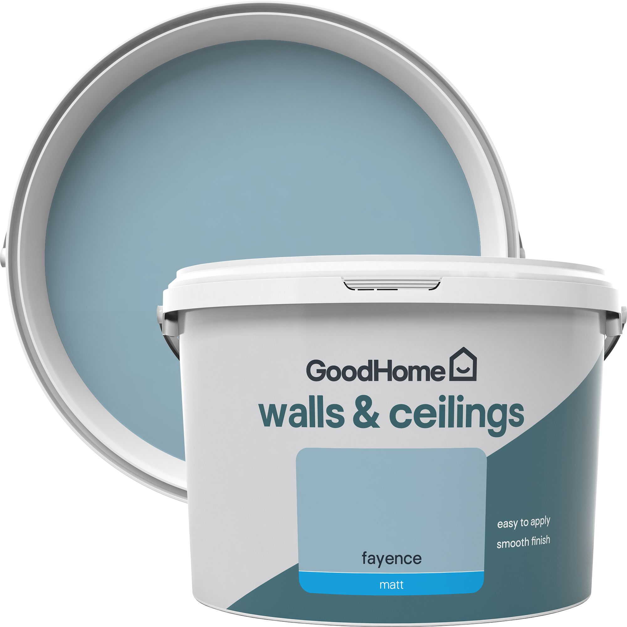 GoodHome Walls & ceilings Fayence Matt Emulsion paint, 2.5L