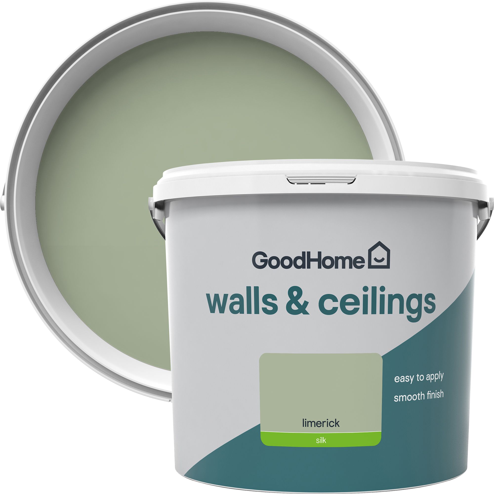 GoodHome Walls & ceilings Limerick Silk Emulsion paint, 5L at B&Q