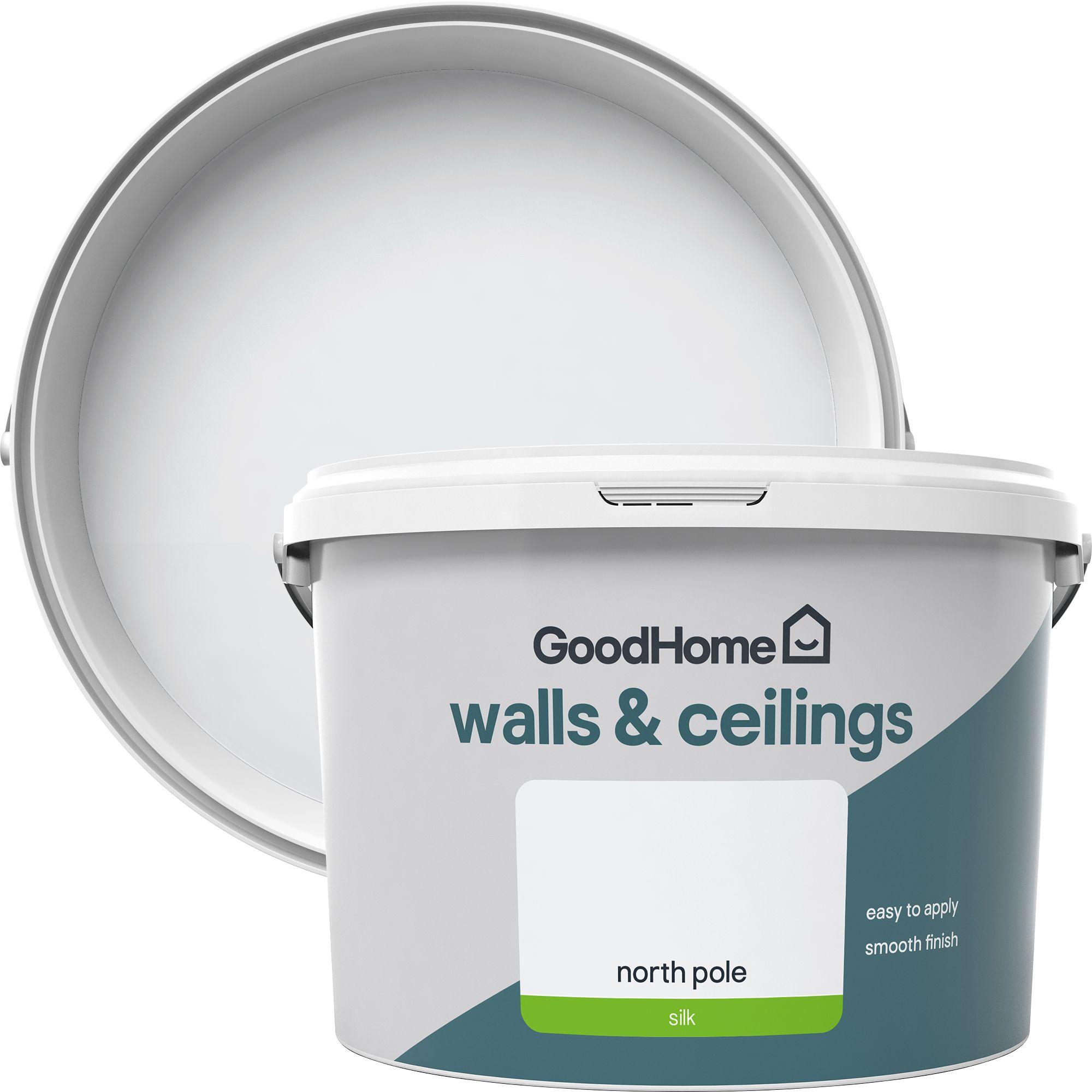 GoodHome Walls & ceilings North pole Silk Emulsion paint, 2.5L