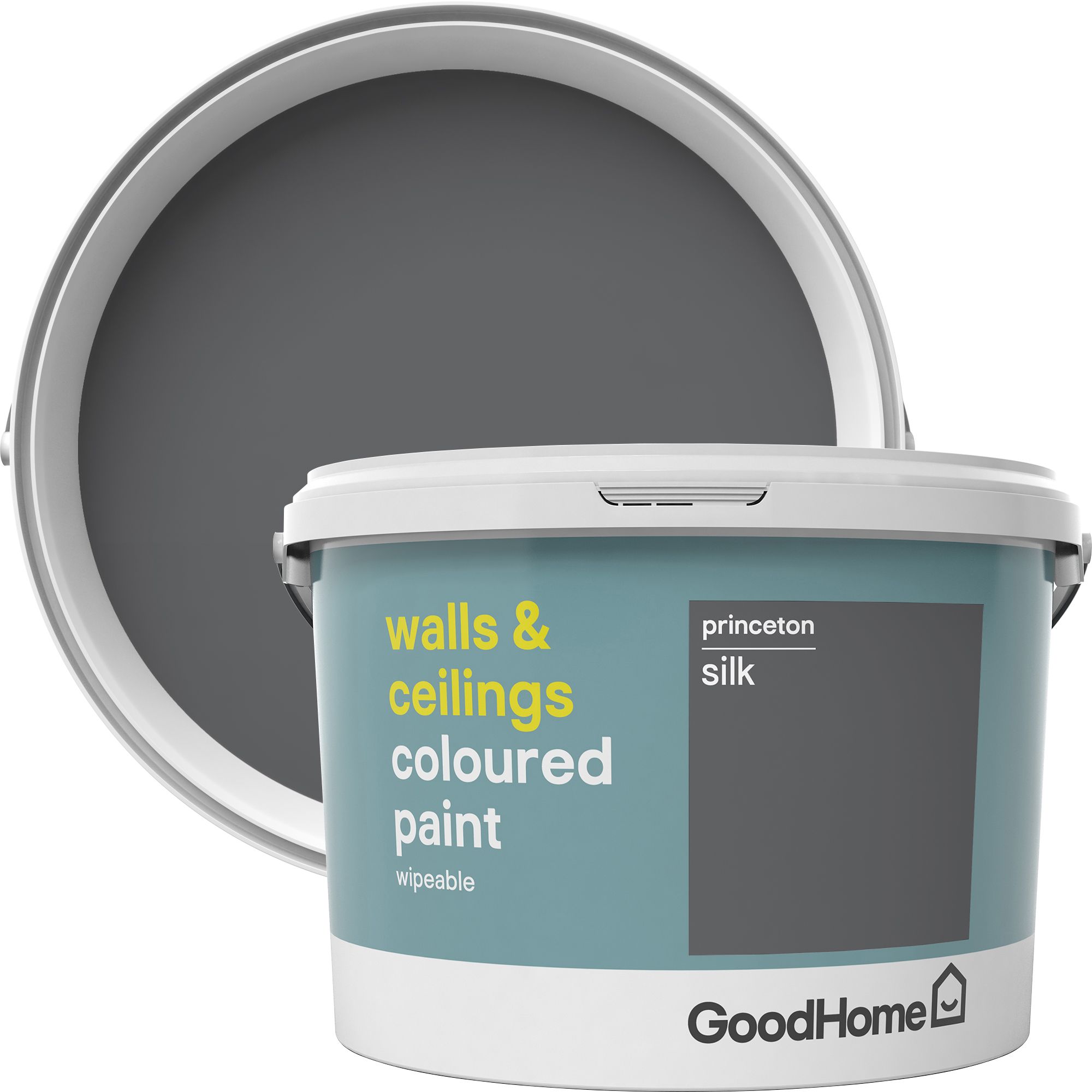 GoodHome Walls & ceilings Princeton Silk Emulsion paint, 2.5L DIY at B&Q