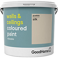 GoodHome Walls & ceilings Puebla Silk Emulsion paint, 5L