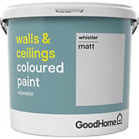 GoodHome Walls & ceilings Whistler Matt Emulsion paint, 5L