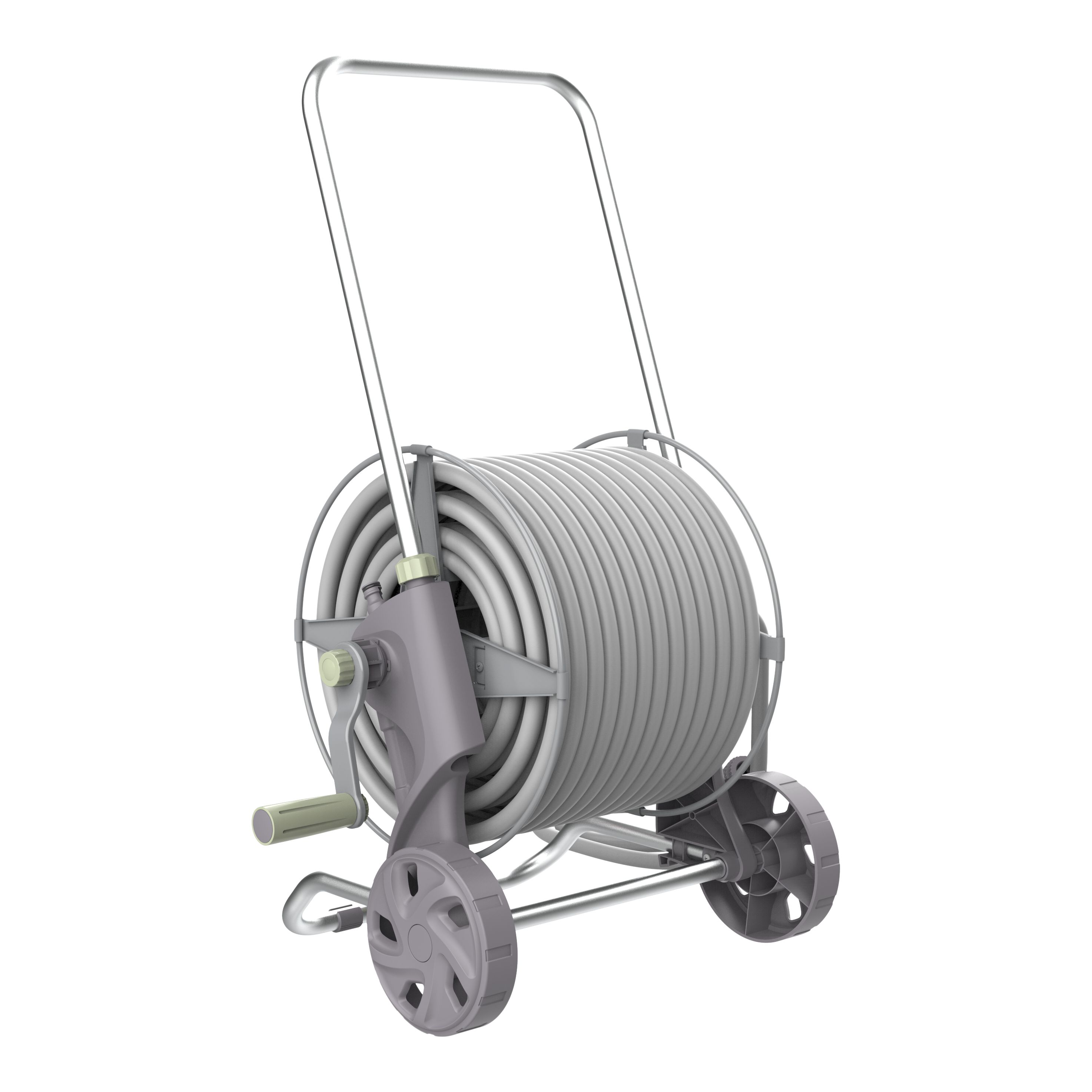 Large Capacity (50m) Floor Standing Lime Hose Reel/ Cart, UK FREE DELIVERY