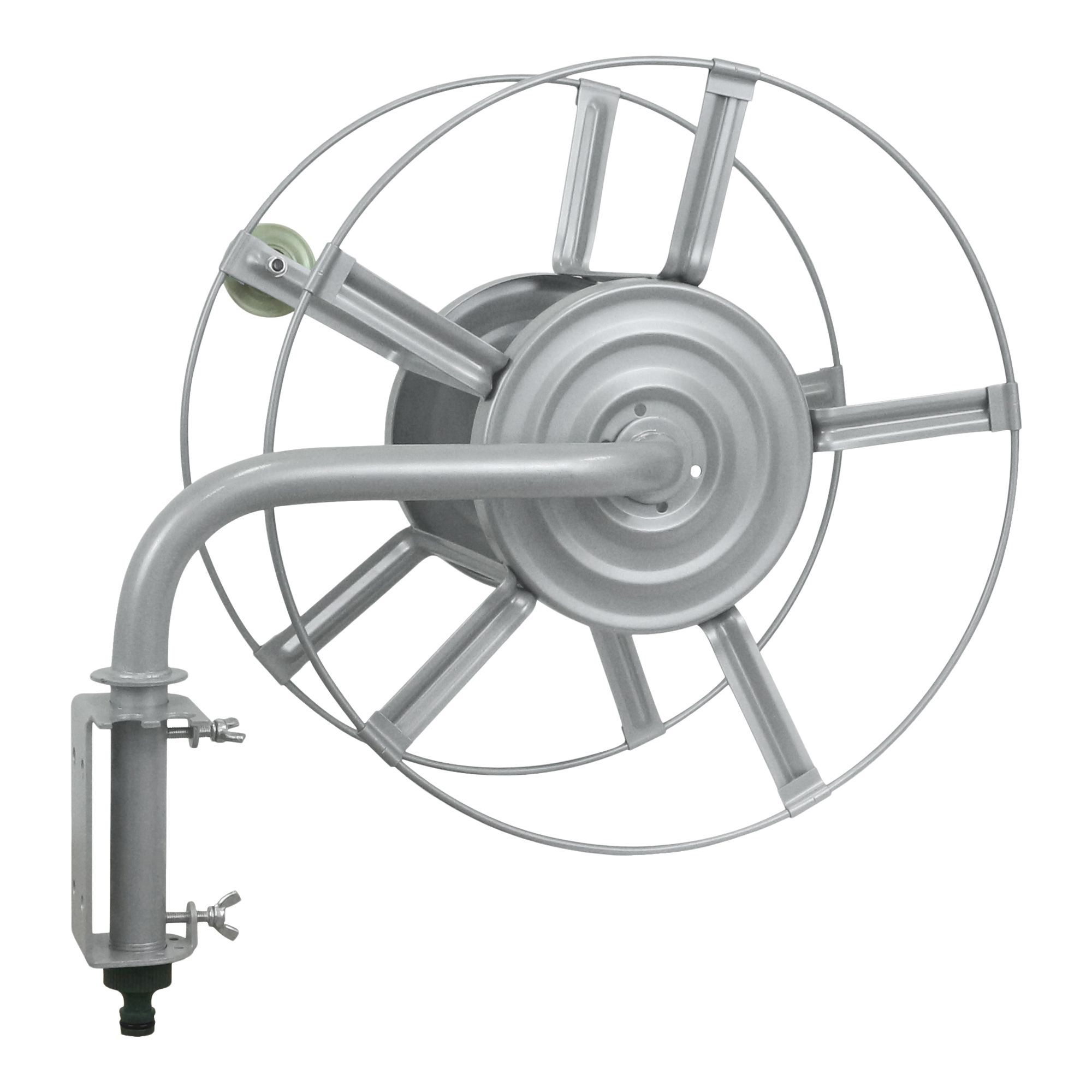 GoodHome Watering Grey Wall-mounted Empty hose reel Without wheels