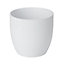 GoodHome White Ceramic Circular Plant pot (Dia)16.2cm