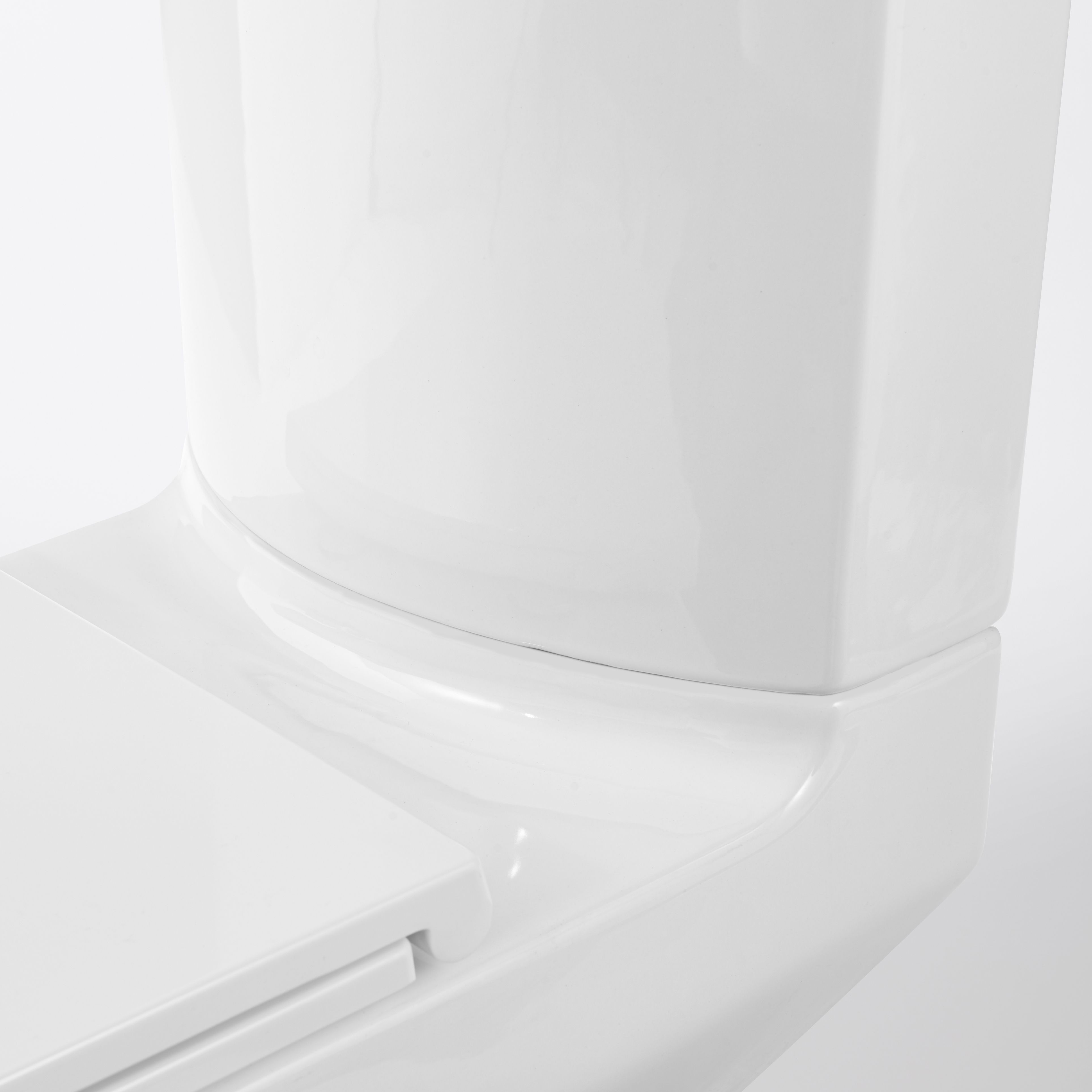 GoodHome White Close-coupled Floor-mounted Toilet & full pedestal basin (W)370mm (H)830mm