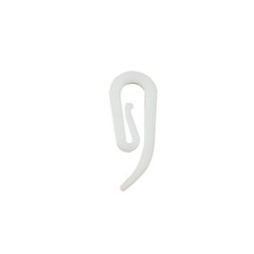 GoodHome White Curtain hook, (L)250mm Pack of 100