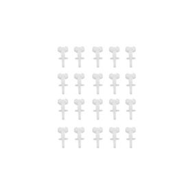 GoodHome White Matt Curtain hook, (L)24mm Pack of 20