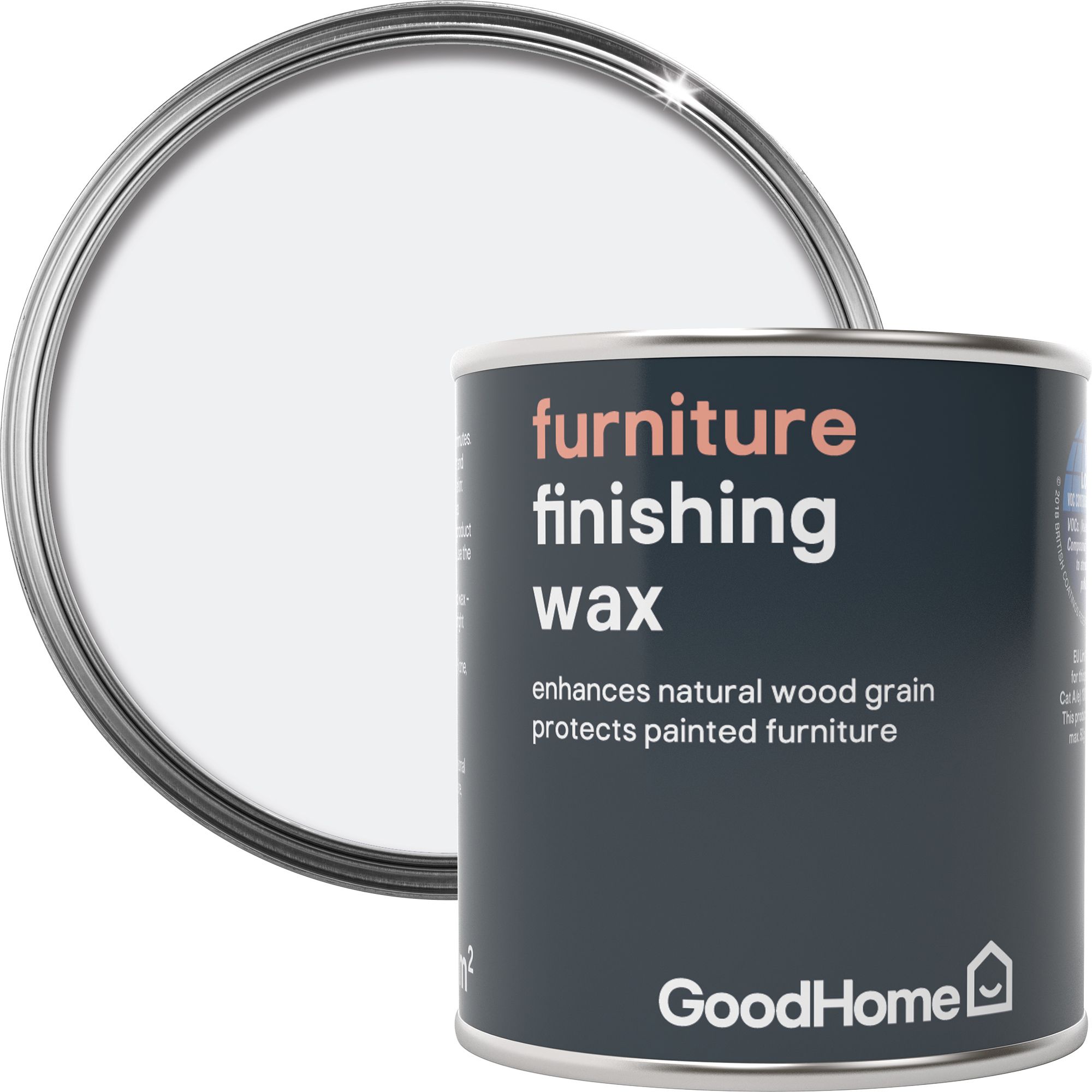 GoodHome White Matt Furniture Wax Finishing wax, 0.12L DIY at B&Q