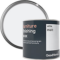 GoodHome White Matt Furniture Wax Finishing wax, 0.5L