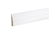 GoodHome White MDF Ovolo Architrave (L)2.1m (W)69mm (T)14.5mm