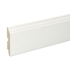 GoodHome White MDF Skirting board (L)2.2m (W)90mm (T)16mm