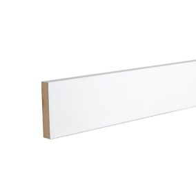 GoodHome White MDF Square Skirting board (L)2.4m (W)94mm (T)18mm