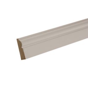 GoodHome White MDF Torus Architrave (L)2.1m (W)69mm (T)18mm, Pack of 5