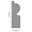 GoodHome White MDF Torus Skirting board (L)2.4m (W)169mm (T)18mm