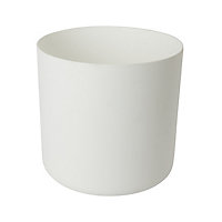 GoodHome White Plastic Circular Plant pot (Dia)30.5cm