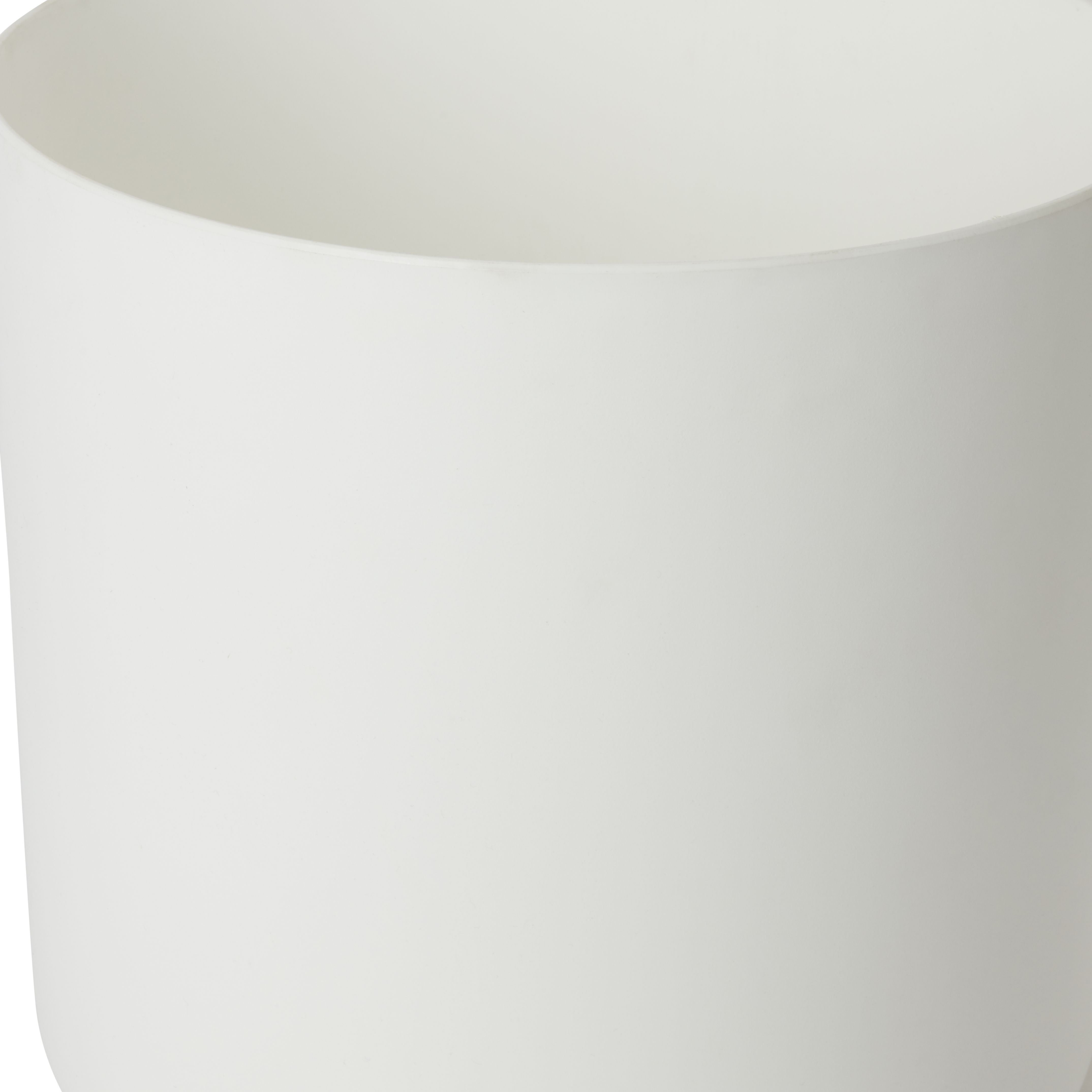 GoodHome White Plastic Circular Plant pot (Dia)30.5cm