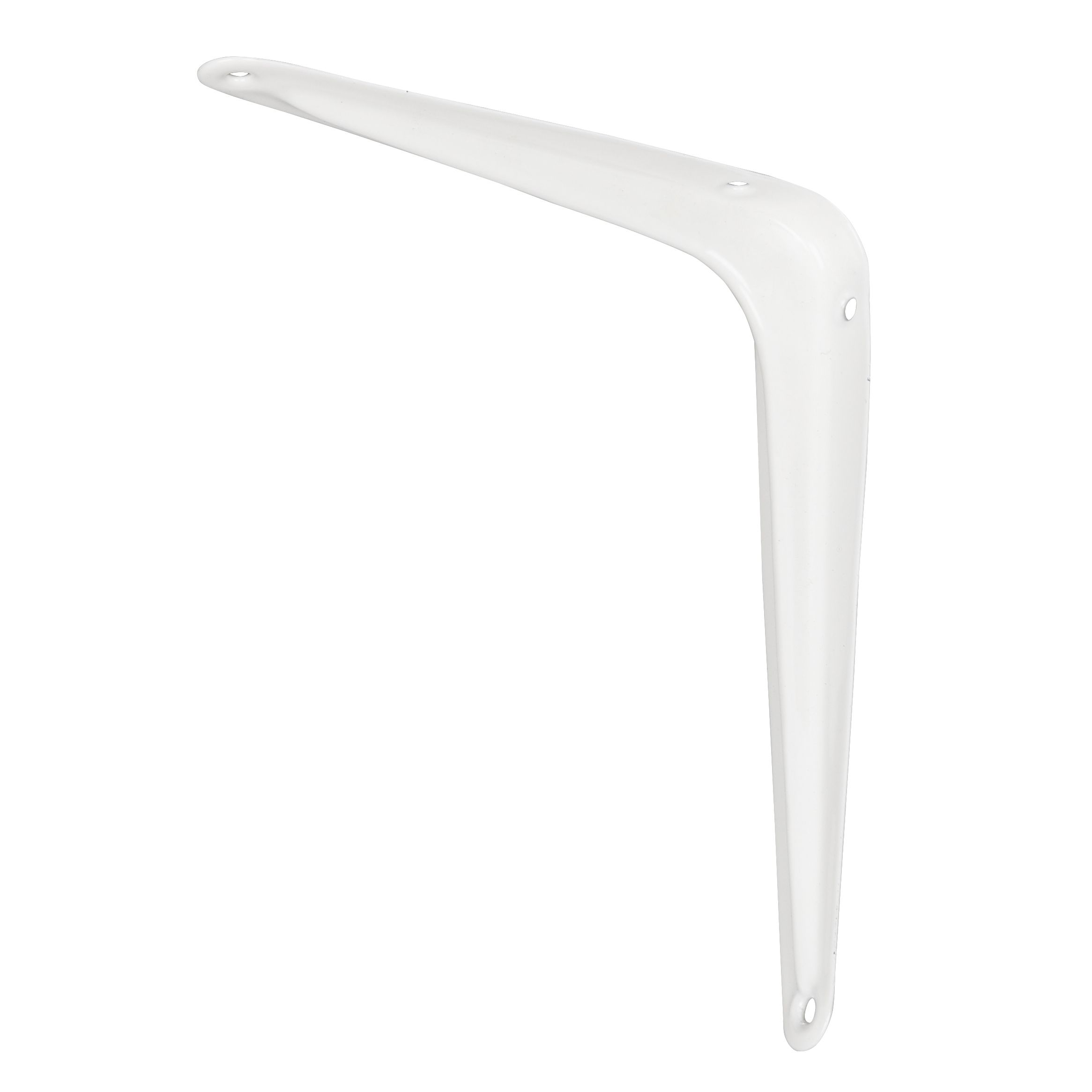 GoodHome White Steel Shelving bracket (H)100mm (D)75mm