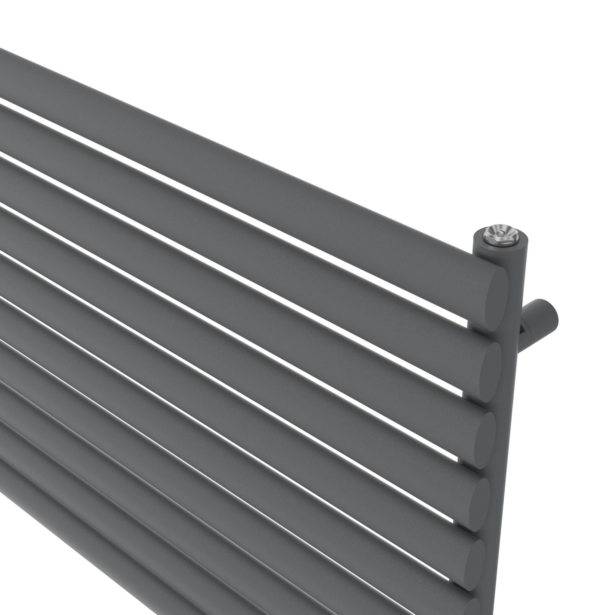 GoodHome Wickham Anthracite Thermodynamic Horizontal Designer 2189BTU Radiator, (W)1000mm x (H)600mm