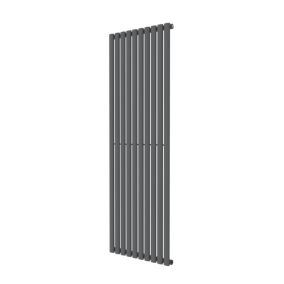 GoodHome Wickham Grey Vertical Designer Radiator, (W)600mm x (H)1800mm